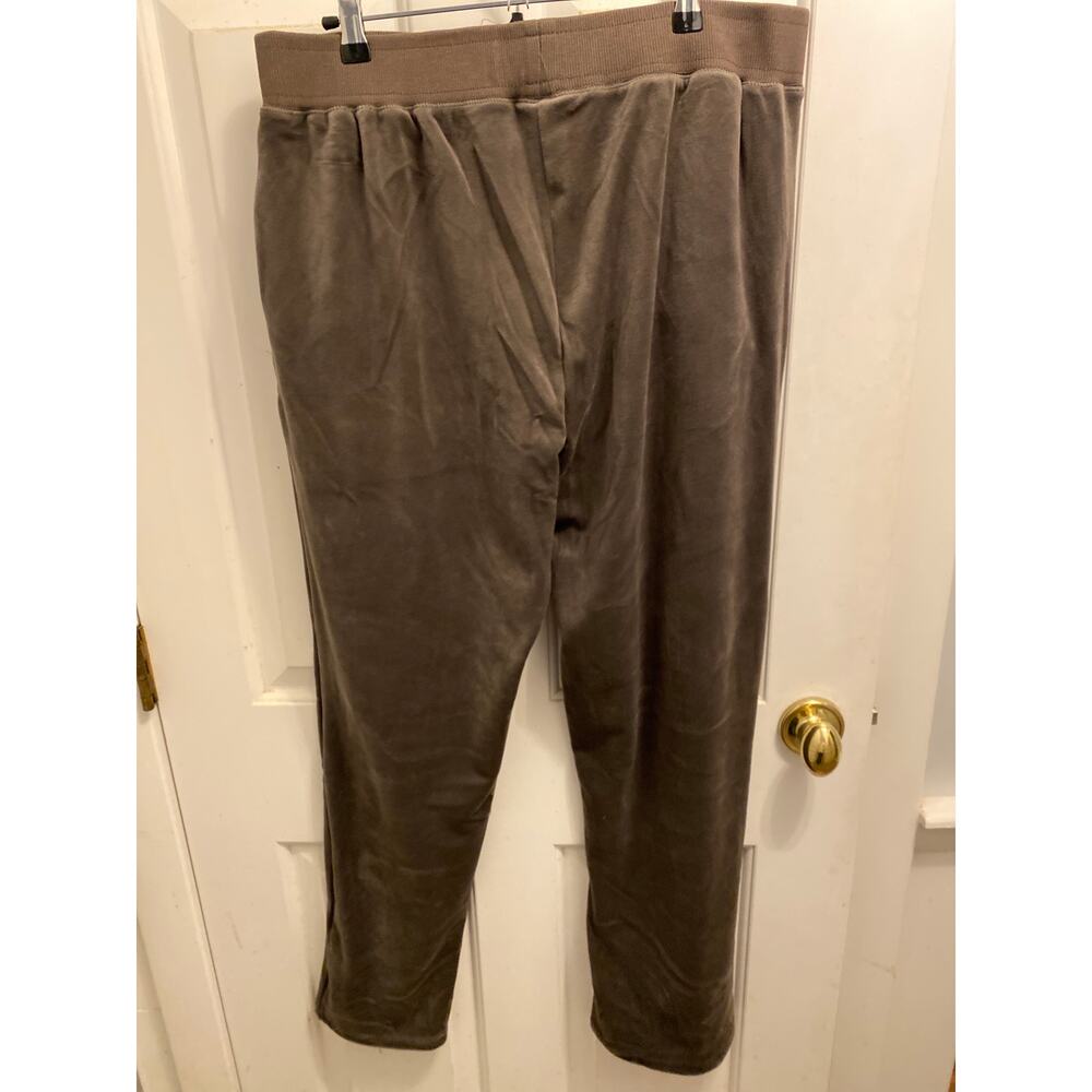 New Ruby Ribbon Women's Size XL taupe Velvet Velour Comfort Lounge Pants Mink - Picture 4 of 7